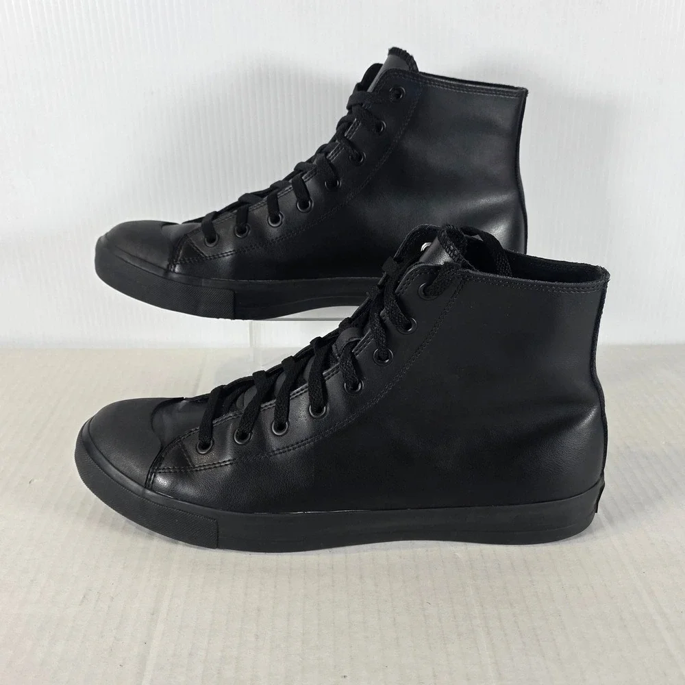 Shoes For Crews Pembroke High Top Slip Resistant Size 12 Black Leather Sneakers
